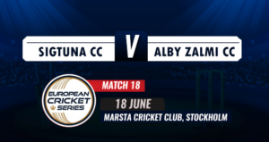 It’s going to be very exciting in the ECS T10 Match 18, Alby Zalmi CC vs Sigtuna CC