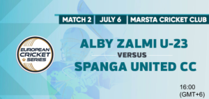 Cricket Free Tips| ECS T10 Stockholm, Botkyrka 2020 – Match 2, Alby Zalmi CC U23 vs Spanga United CC