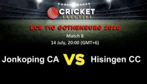 Online Cricket Betting – Free Tips | ECS T10 Gothenburg 2020 – Match 8, Jonkoping CA vs Hisingen CC