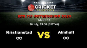 Online Cricket Betting – Free Tips | ECS T10 Gothenburg 2020 – Match 19, Kristianstad CC vs Almhult CC