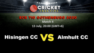 Online Cricket Betting – Free Tips | ECS T10 Gothenburg 2020 – Match 4, Hisingen CC vs Almhult CC