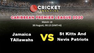 Online Cricket Betting – Free Tips | Caribbean Premier League 2020: Match 18, Jamaica Tallawahs vs St Kitts and Nevis Patriots