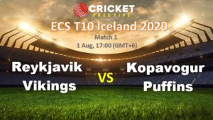 Online Cricket Betting – Free Tips | ECS T10 Iceland 2020: Match 1, Reykjavik Vikings vs Kopavogur Puffins