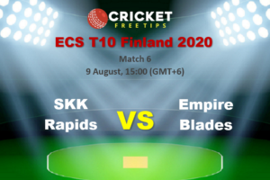 Online Cricket Betting – Free Tips | ECS T10 Finland 2020 – Match 6, SKK Rapids vs Empire Blades