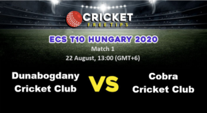 Online Cricket Betting – Free Tips | ECS T10 Hungary 2020: Match 1, Dunabogdany Cricket Club vs Cobra Cricket Club