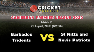 Online Cricket Betting – Free Tips | CPL 2020: Match 11, Barbados Tridents vs St Kitts and Nevis Patriots