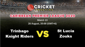 Online Cricket Betting – Free Tips | CPL 2020: Match 13, Trinbago Knight Riders vs St Lucia Zouks