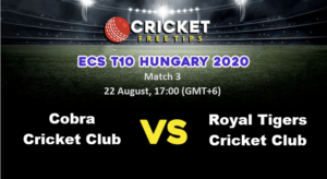 Online Cricket Betting – Free Tips | ECS T10 Hungary 2020: Match 3, Cobra Cricket Club vs Royal Tigers Cricket Club