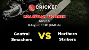 Online Cricket Betting – Free Tips | Malaysian T10 Bash 2020 – Match 5, Central Smashers vs Northern Strikers