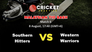 Cricket Free Tips | Malaysian T10 Bash 2020 – Match 6, Southern Hitters vs Western Warriors