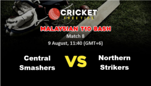 Online Cricket Betting – Free Tips | Malaysian T10 Bash 2020 – Match 8, Central Smashers vs Northern Strikers