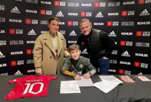 Wayne Rooney announces his son Kai signs for Manchester United