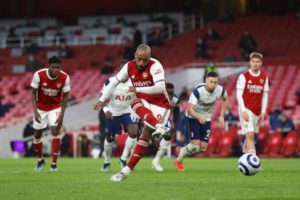 Arsenal won a thrilling 2-1 derby against Tottenham with Lacazette penalty