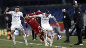 Liverpool drop points against Leeds United remaining outside the Premier League top four