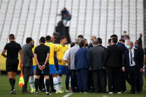 Police stopped the FIFA World Cup 2022 Qualifier between Brazil and Argentina